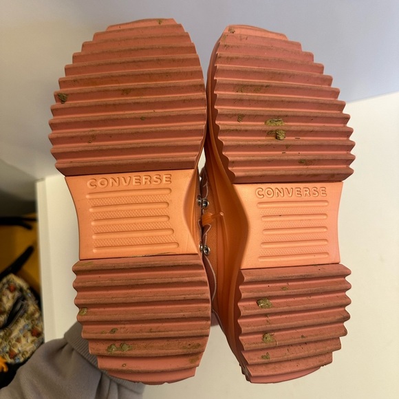 Converse Run Star Hike High Top Pink Quartz White Floral 571877C Women Size 7.0 - Picture 8 of 12